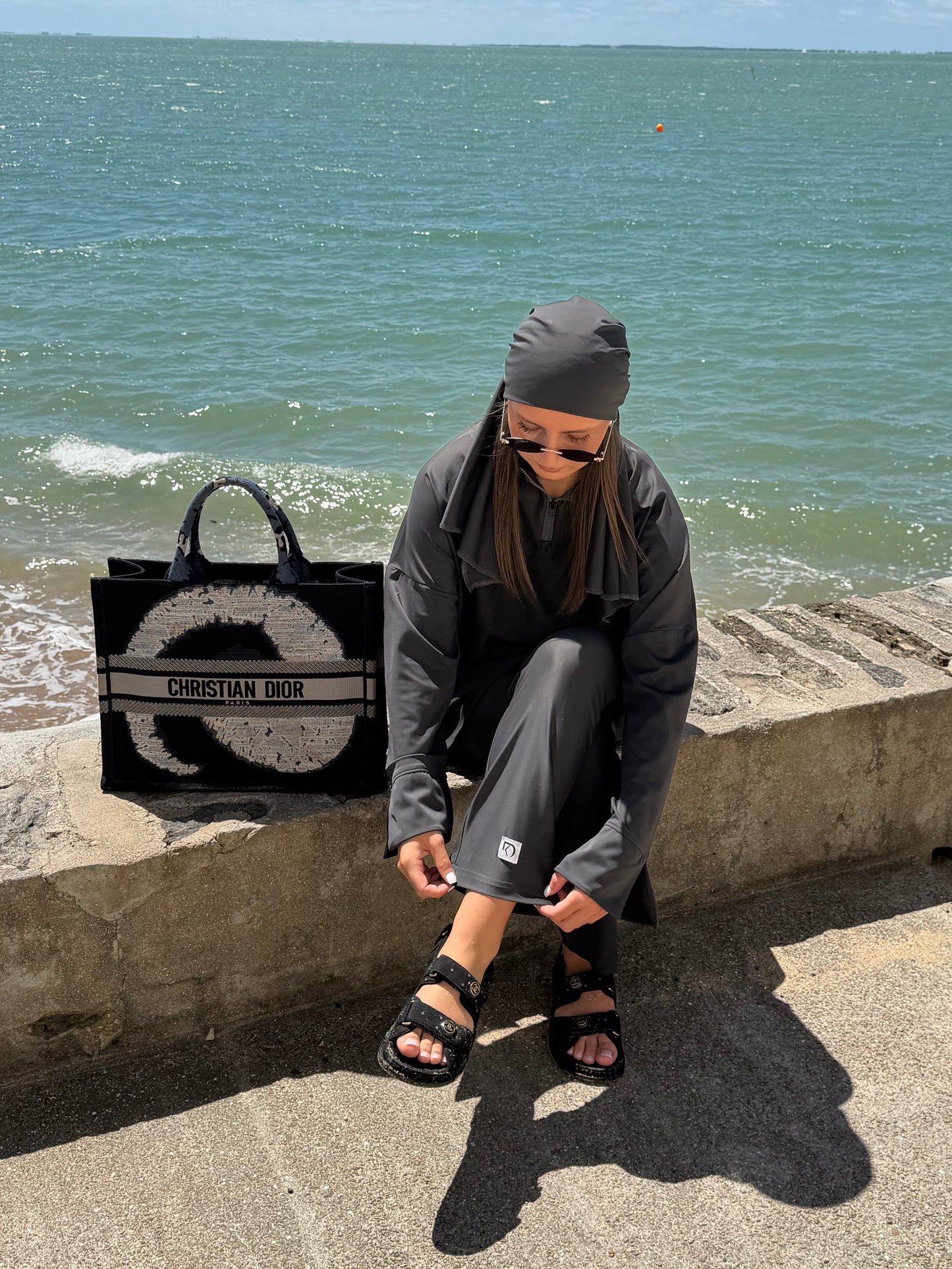 Burkini Gris Bleuté